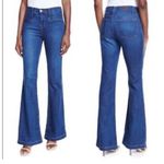 Joie  Size 28 Jeans Nouveau Flare Cut Off Raw Hem Cobalt Wash Mid Rise Women’s Photo 1