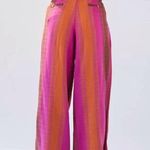 Urban Outfitters  Pink Stripe Martina Linen Blend Trouser Pant Sz 10 Photo 8