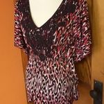 Sequin Hearts VTG Fun leopard n lace Y2K top Photo 9