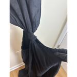 Anthropologie  Faithfull Linen Front Knot Maxi Dress Black Large New Photo 6