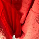 Free People  coral mini ruffle skater A-line dress Photo 6