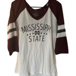 Pressbox  MSU Women's White & Burgundy Shirt Photo 0