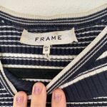 frame denim FRAME Striped Rib Knit Tee Navy Multi 70s Style T Shirt Photo 4