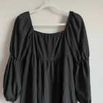 Exlura  Women’s Square Neck Dress Long Puff Sleeve A-Line Casual Short Mini Dress Photo 8