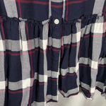 Mud Pie Mud‎ Pie Women's Plaid Tunic Top Size M Button Front Long Sleeve Casual Photo 3