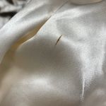 Antique Vintage Cream Satin and Lace Wedding Dress with Buttons Size XS White Photo 14