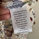 Umgee  White Floral Bell Sleeve Wrap Dress Womens L Ruffled Boho Coquette NWT Photo 5