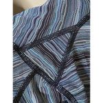 Lululemon Athletica Leggings Womens Black Aqua Striped Workout Yoga Gym Sz 6 Photo 4