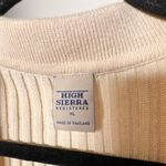 High Sierra Vintage Ribbed Knit Polo Sweater Vest Beige Cream XL Photo 3