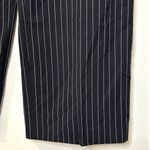 DKNY  NWT Women's Faux‎ Leather Striped Wide High Rise Pull On Cropped Pants 4 Photo 3