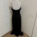 White House | Black Market  Ruffle Slip Evening Black Dress with Bow Photo 4
