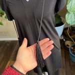 Michael Kors MICHAEL  Black Tassel Midi Dress | XS Photo 4