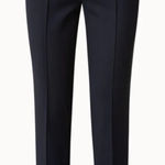 Akris Punto  Franca Slim Ankle Length Cotton Techno Stretch Pants Navy Size 8 Photo 0