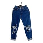 Guess Vintage 80s Blue Distressed High Waisted Mom Jeans Size 27 Photo 12
