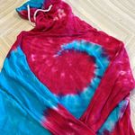 Chaser  Women’s Hot Pink and Turquoise Hooded Sweatshirt Photo 5