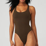 Alo Yoga Brown Alo Sleek Back Bodysuit  Photo 0