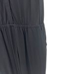 Theory  Nane‎ Black Jersey Pima Cotton Modal Sleeveless Surplice Jumpsuit Medium Photo 5