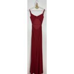 La Femme  Ruched Jersey Trumpet Gown in Deep Red Size US 00 Photo 5