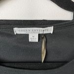 Green envelope short sleeve black keyhole top women’s size medium NWT Photo 4