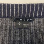 Theory Gida KS Skirt Wool Flounce Sweater Mini Evian Stretch Charcoal Small Photo 6