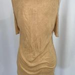 LA Made New  Cold Shoulder V-Neck Alexa T-Shirt Ribbed Knit Bronze Photo 6