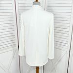 ZARA Open Front Relaxed Fit Blazer Ivory White Small Photo 3
