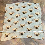 Pug love Dog Face Scarf Blue Photo 3