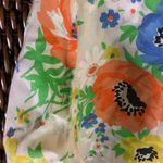 Vintage Floral Butterfly Collar Button Down Shirt Size 34 Yellow Photo 6