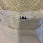 LNA  Women’s Double Side Slit White T-Shirt: Size S Photo 3