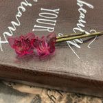 Handmade Magenta Pink Butterfly Bobby Pins Brass Photo 0