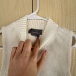 Anthropologie Maxine Mock Neck Sweater Vest - Cream/White Photo 1