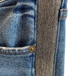 7 For All Mankind High Waist Ankle Skinny Jeans With Silver Shimmer Side Stripe Photo 6