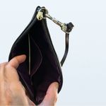 Coach NWT SOHO Pleated Leather Medium Zip Clutch Wristlet in Black, Authentic Photo 2