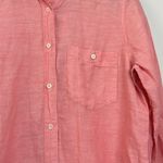 J.Crew | Pink/Light Red Linen Blend Buttondown Shirt sz 4 Photo 5