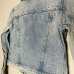 Rebecca Minkoff Light Blue Faux Fur Collar Clark Studded Denim Jacket Size XS Photo 3