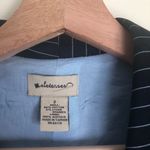 Anthropologie Elevenses  blue stripe pattern blazer Photo 3