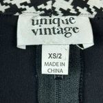 Unique Vintage NEW  1950s Dovima Swing Dress Black & Houndstooth XS Rockabilly Photo 13
