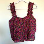 Treasure & Bond  floral ruffle strap crop tank Photo 0