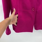 Talbots  wool pink jacket blazer ruffle collar sz S church office girly Photo 2