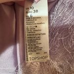 Topshop Lilac Metallic Fuzzy Fringe Deep Plunging V-Back Mini Slip Dress Size 6 Photo 14