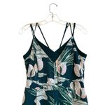 Adelyn Rae ‎ Nissa Floral Jumpsuit Women Size Small Green Tropical Floral Romper Photo 5