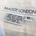 Maggy London NWT  Blue White Toile Print Beaded Dress Size 10 Asian Theme Photo 2