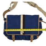 Coach Blue Canvas Bag With Leather Straps Trim Large Photo 2