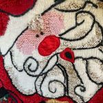 Vintage hand knit Holiday Santa cotton angora ugly sweater Large Green Photo 3