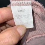 Blush Pink Long Sleeve Waffle Knit Crewneck Pullover Tunic XL Photo 6