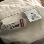 Levi's LEVI white beige denim jacket button shirt top shacket 100% COTTON Photo 2