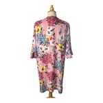 Umgee  Floral‎ Kimono Duster Open Front Lightweight Blush Pink Women Size Large Photo 6