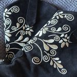 Agave Sky Black Leather Pointed Toe Embroidered Western Boots Size 5 Cowboy Heel Photo 13