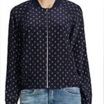 Lafayette 148 🐸 - 100% Silk Print Reversible Bomber Jacket, Size S Petite Photo 6