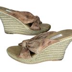 Xhilaration Xhiliration Animal Print Wedge Sandals Tan Cream Size 8.5 Photo 0